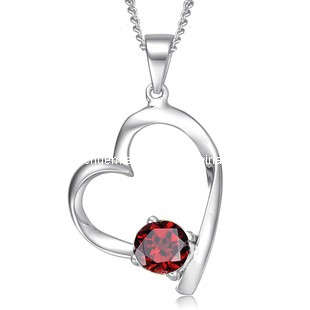 Fashion Silver Garnet Jewelry Pendant- Chinafactory.com