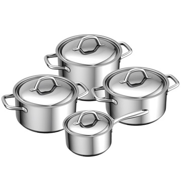 Gala Stainless Steel Cookware 8-pc.Set - Chinafactory.com