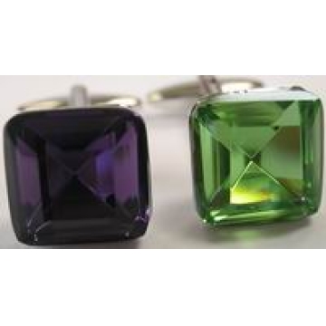 Glass Stone Cufflinks with Many Colours - Chinafactory.com