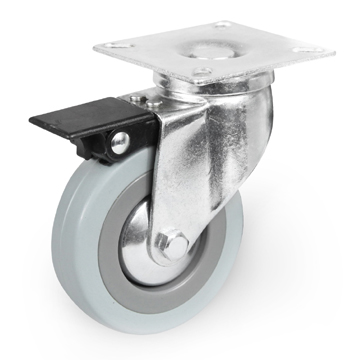 Gray Rubber Industrial Casters