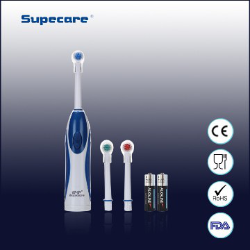 Green Oscillating Battery Operated Electric toothbrush