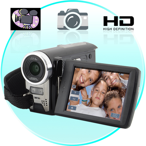 HD Camcorder - DV Camera w/ 8x Digital Zoom and 2 SD Card Slots