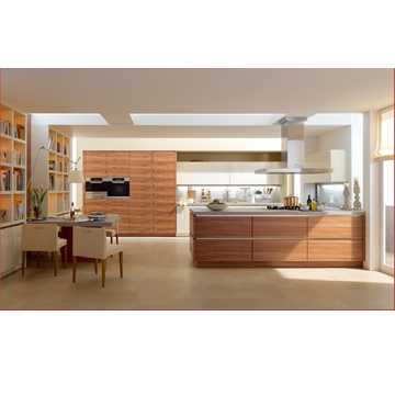 Handleless Walnut Satin Finish Kitchen Cabinet- Chinafactory.com Handleless Walnut Satin Finish Kitchen Cabinet- Chinafactory.com