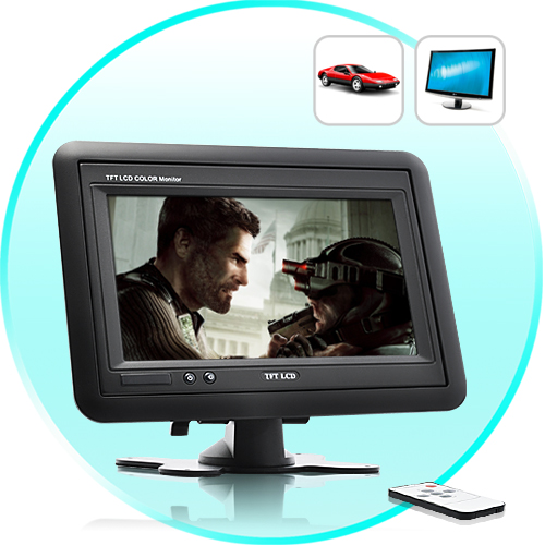 Headrest/Stand In-Car TFT LCD Monitor, 7 inches -Black