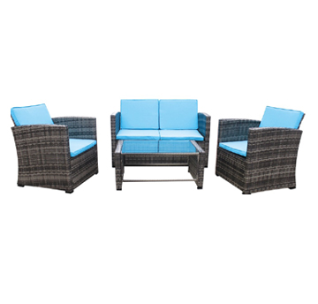 High Quality 4PCS KD Rattan Sofa Set - Chinafactory.com