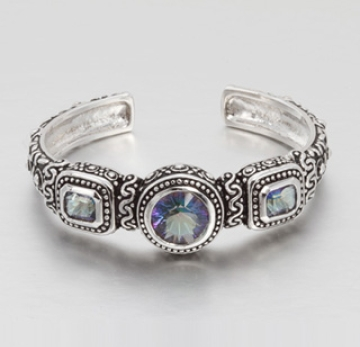 Ice Blue Topaz Bangle Bracelet - Chinafactory.com