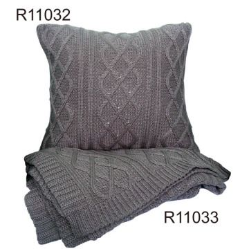 Knit cushion and Throw - Manufacturer Chinafactory.com