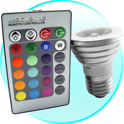 LED Color Changing Light Bulb with Wireless Remote
