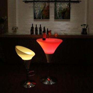 LED Rechargeable and Cordless Bar Tables with Remote