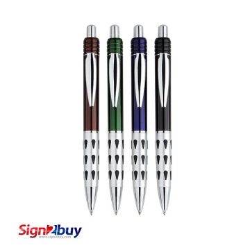 Lacquer Plated Barrel Plastic Ball Pen