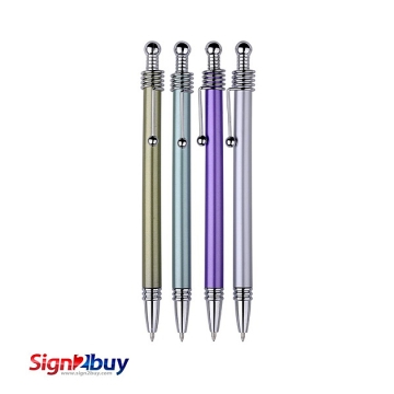 Lacquer Plated Barrel With Metal Clip Ball Pen