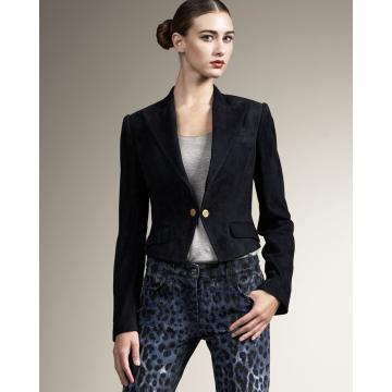 Ladies Short Velvet Jacket, Business Casual- Chinafactory.com