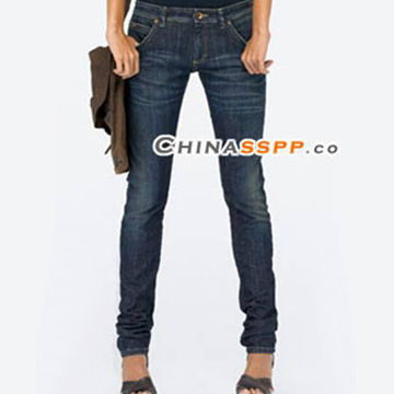 Ladies' Blue Skinny Jeans - Manufacturer Chinafactory.com