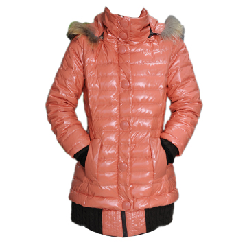 Lady's Down Jacket (PU Fabric)- Supplier Chinafactory.com