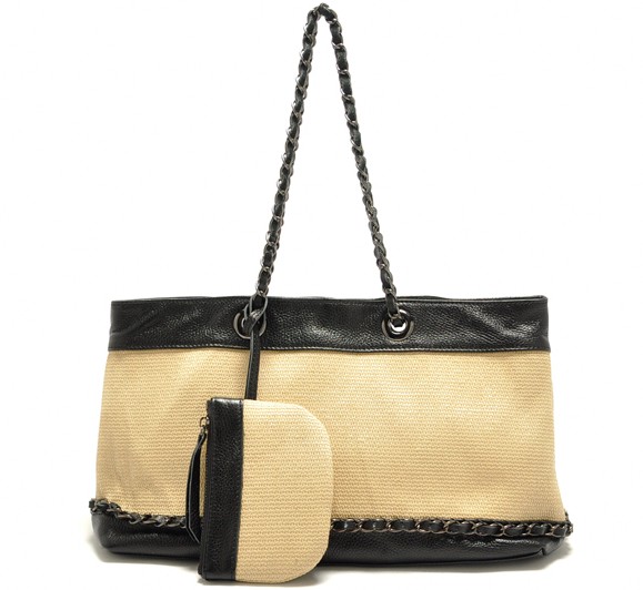 Leather Bag with Straw Material - Chinafactory.com