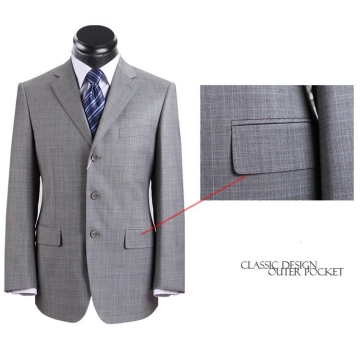 Light Grey Pinstripe Suit/Gray Suit - Chinafactory.com