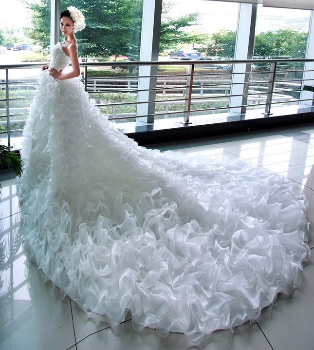 Long Tail Layers Wedding Gown Bridal Dress-Chinafactory.com Long Tail Layers Wedding Gown Bridal Dress-Chinafactory.com