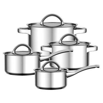 Lorra B Stainless Steel Cookware 8-pc.Set - Chinafactory.com Lorra B Stainless Steel Cookware 8-pc.Set - Chinafactory.com