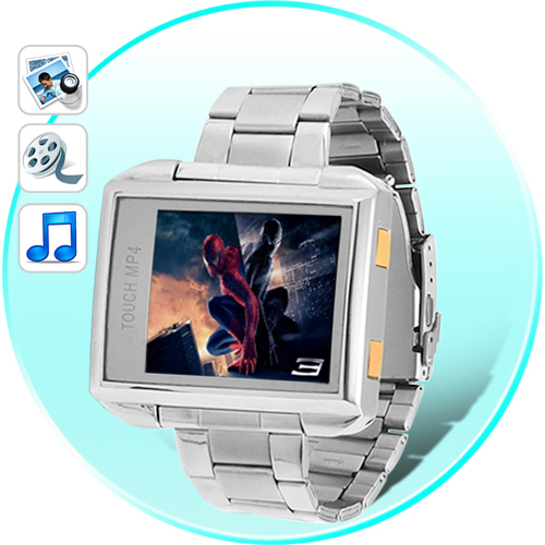 MP4 Player Watch (4GB Waterproof Steel Edition)