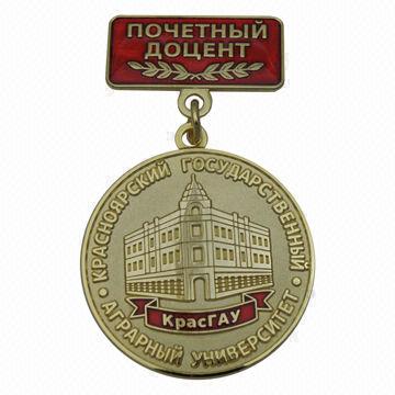 Medal with Soft Enamel, Color Filled, OEM Orders are Accepted