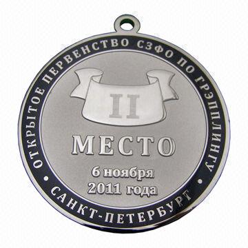 Medal with Soft Enamel Colors Filled, OEM Orders Accepted