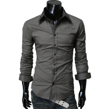 Mens long double collar cuff slim dress shirts-Chinafactory.com Mens long double collar cuff slim dress shirts-Chinafactory.com