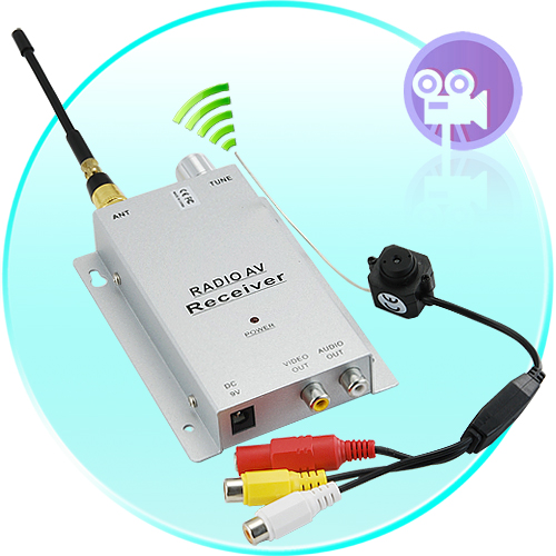 Micro 1.2GHz Wireless Pinhole A/V PAL Camera + Receiver Set