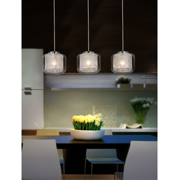 Modern clear glass pattern Pendant Lamp - Chinafactory.com