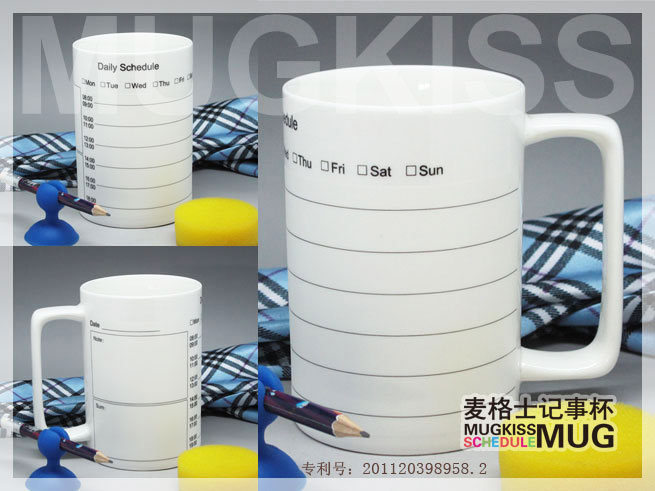 Mugkiss Daily Schedule Ceramic Mug,Post It Mug