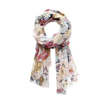 Multi Colour Floral Scarf - Manufacturer Chinafactory.com Multi Colour Floral Scarf - Manufacturer Chinafactory.com