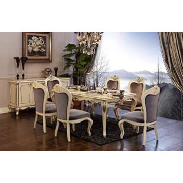 Neoclassical Style Solid Wood Dining Set - Chinafactory.com