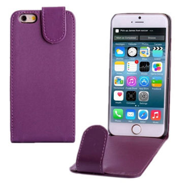 New Arrival Good Quality Simple Design Vertical Flip Genuine Lea
