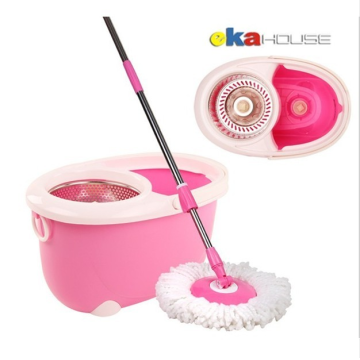 New Design Pink Mini Mop with S/S Basket, Dry/Wet Applicable Mop
