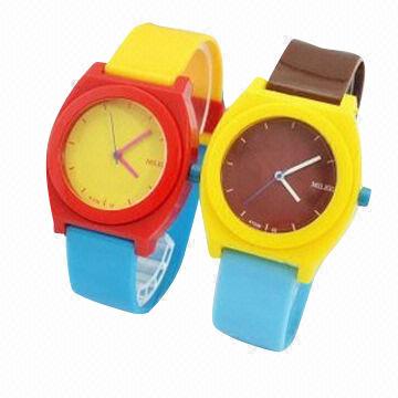 New Mix Colored Watch, Plastic Wrist with Different Color