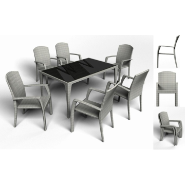 New design garden rattan dining set - Chinafactory.com