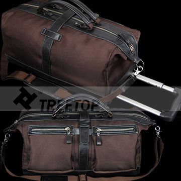 Nylon & Genuine Leather Travel Bag - Chinafactory.com