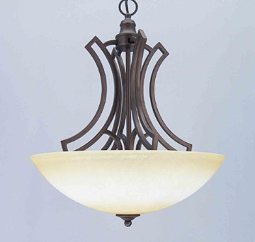 Oil Rubbed Bronze 3-Light Glass Chandelier - Chinafactory.com