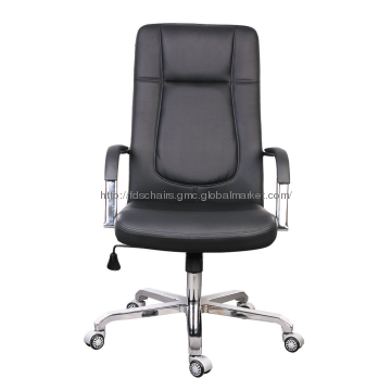 PU Leather High Back Office Chair with Chrome Arms and Base PU Leather High Back Office Chair with Chrome Arms and Base
