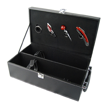 PU Leather Wine Boxes with Tool Set - Chinafactory.com