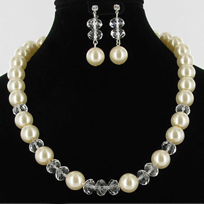 Pearl fashion alloy jewelry set - Chinafactory.com