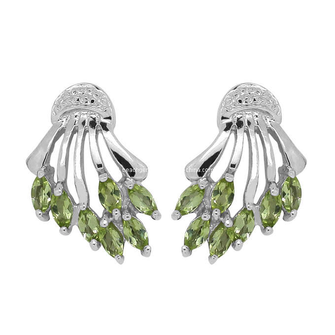 Peridot Earring Fashion Jewelry - Manufacturer Chinafactory.com