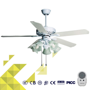 Plain white home ceiling fan