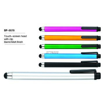 Plastic ballpen with touch stylus