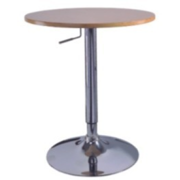 Plywood bar table board with chromed base - Chinafactory.com