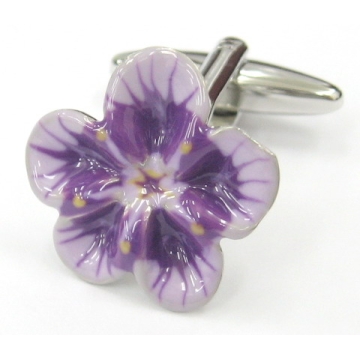 Purple Color, Flower Shape Cuff Links - Chinafactory.com