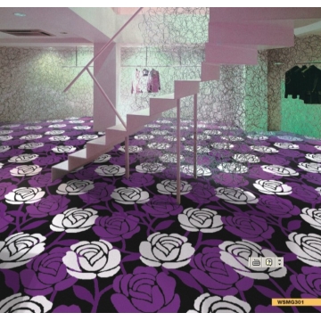 Purple Flower Pattern Wilton Carpet - Chinafactory.com