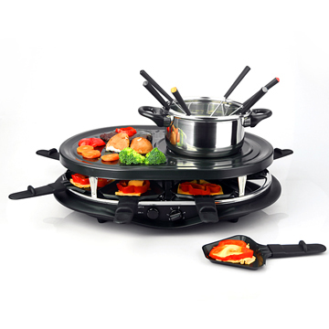 Raclette Grill with Fondue Pot - Manufacturer Chinafactory.com Raclette Grill with Fondue Pot - Manufacturer Chinafactory.com