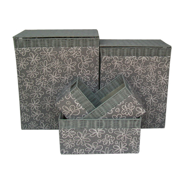 Rattan and Fabric Laundry Basket - Chinafactory.com