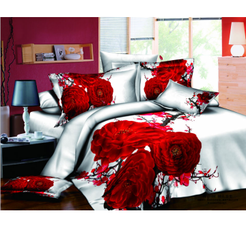 Red Flower Comforter Sets - Manufacturer Chinafactory.com