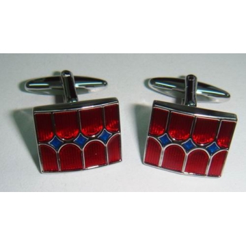 Red and Blue Enamel Cufflinks - Manufacturer Chinafactory.com
